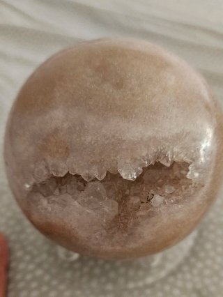Esfera de cuarzo rosa