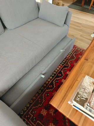 Sofá cama chaise longue gris
