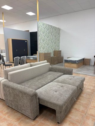 Sofá Cama Gris NUEVO – Apertura Italiana
