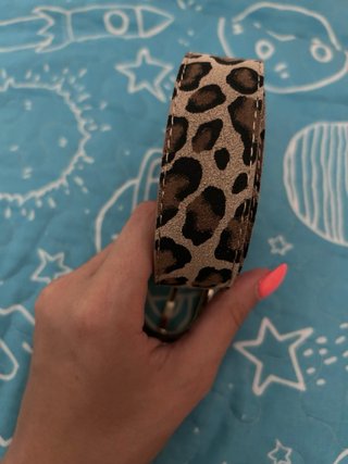 Cinturón Beige Estampado Leopardo