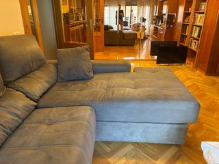 Sofá chaise longue 3 plazas gris