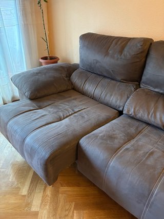 Sofá chaise longue 3 plazas gris