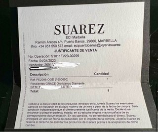 Pendientes SUÁREZ Oro Blanco Diamantes Flor