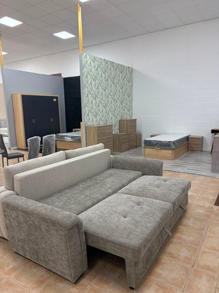 Sofá Gris Cama Italiana 185cm NUEVO