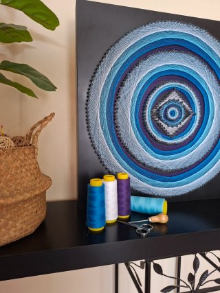 Cuadro String Art hecho a mano