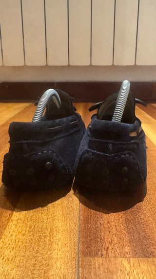 Mocasines de piel azul talla 43