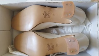 Ganga.Zapatos Novia T 39 Tacón 8 cm. Estrenar