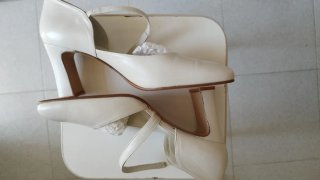 Ganga.Zapatos Novia T 39 Tacón 8 cm. Estrenar