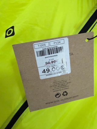 Cortavientos Izas Amarillo Talla L