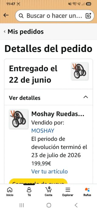 Ruedas estabilizadoras Moshay para adulto