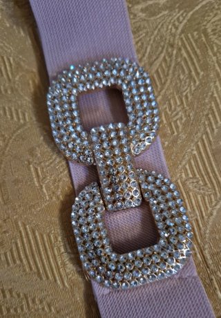 Cintura donna con fibbia strass