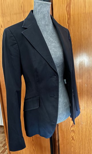 Blazer Negro Massimo Dutti Mujer Talla M