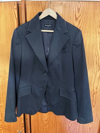 Blazer Negro Massimo Dutti Mujer Talla M
