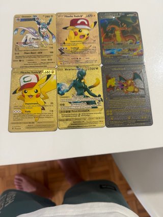 Cartas Pokémon Metálicas Doradas GX