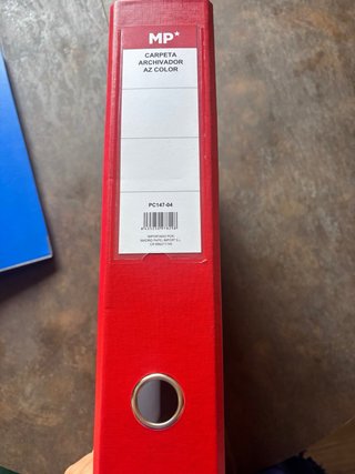 2 Archivadores Azul y Rojo