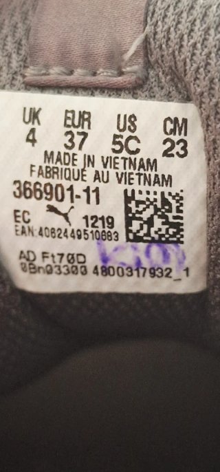 Zapatillas Puma Gris y Rosa Talla 37