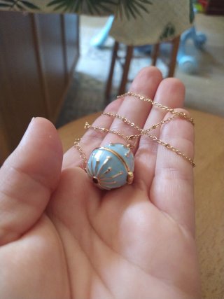 Collana uovo stile faberge apribile con fiorellino