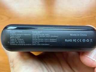 Batería Externa 26800mAh Carga Inalámbrica