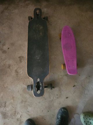 Longboard y Penny Board Morado