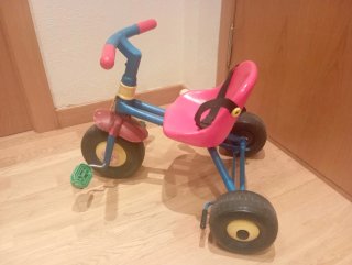 Triciclo infantil rosa y azul