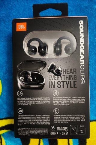JBL Soundgearclips Auriculares Inalámbricos Negros