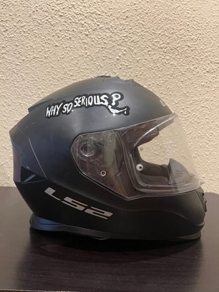 Casco Moto LS2 Talla L Negro con gafas solares