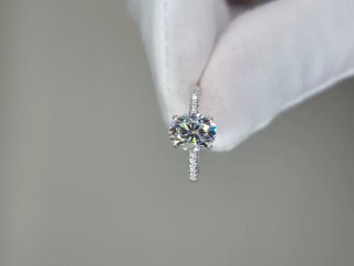 Anillo Solitario Óvalo 2ct Talla 14