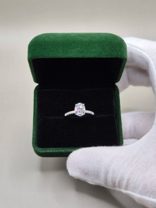 Anillo Solitario Óvalo 2ct Talla 14