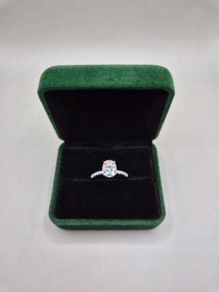 Anillo Solitario Óvalo 2ct Talla 14