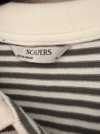 Polo Scalpers Rayas Verde y Blanco Talla XL