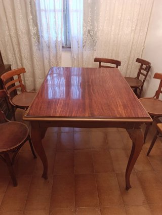 Mesa extensible madera maciza antigua