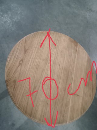 Mesa auxiliar redonda madera maciza