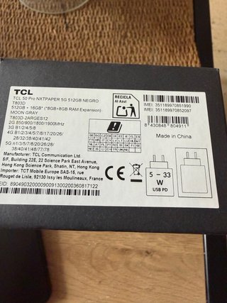 TCL T803D Negro 108MP