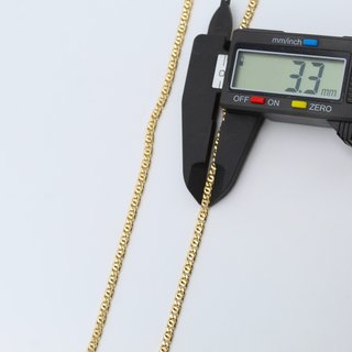 Cadena de oro de 18k. Peso: 16.43 gr.
