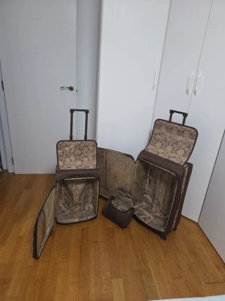 Juego de maletas Custo marrón