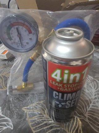 Kit Recarga A/A Coche Manómetro 4 en 1