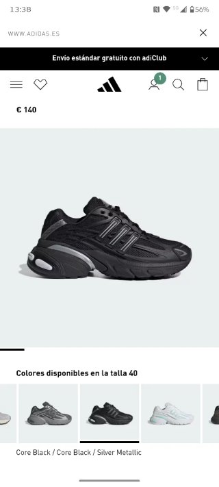 Adidas Adistar XLG 2.0 Zapatillas Negras