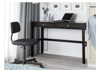 Escritorio IKEA Hemnes Madera y Cristal