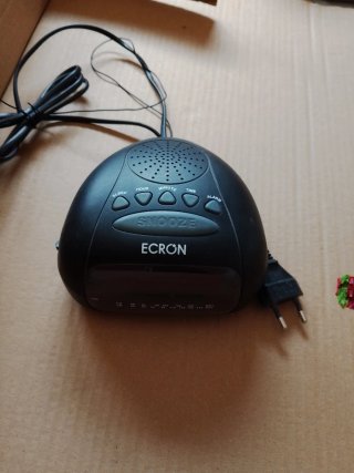 Radio Reloj Despertador ECRON Negro