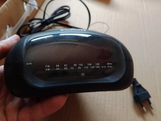 Radio Reloj Despertador ECRON Negro