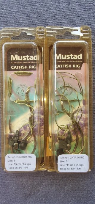 Aparejos Mustad Catfish Rig con hilo trenzado