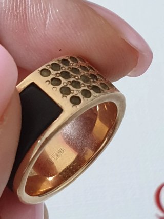 Anillo Oro 585 Negro 6,12g