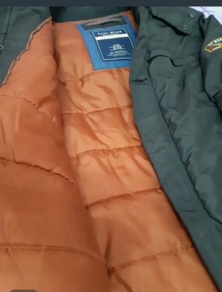Abrigo Parka negro hombre Talla S Verde Oliva