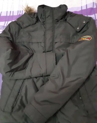 Abrigo Parka negro hombre Talla S Verde Oliva
