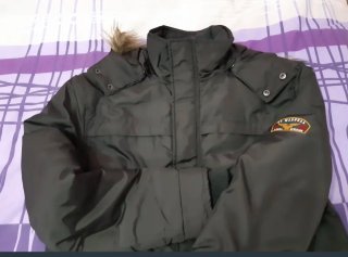 Abrigo Parka negro hombre Talla S Verde Oliva