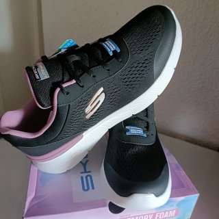 Zapatillas Skechers Lite-Weight Negro/Rosa 39