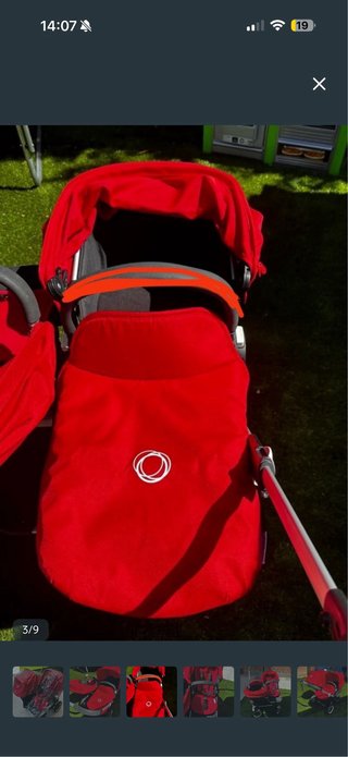 Carrito Gemelar Bugaboo Rojo
