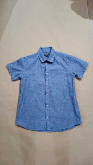 Camisa Azul Manga Corta