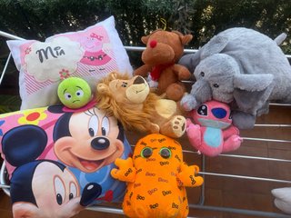 Lote peluches y cojines varios