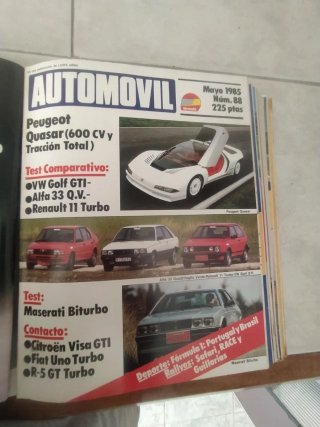Lote encuadernado 12 revistas años 85 coches